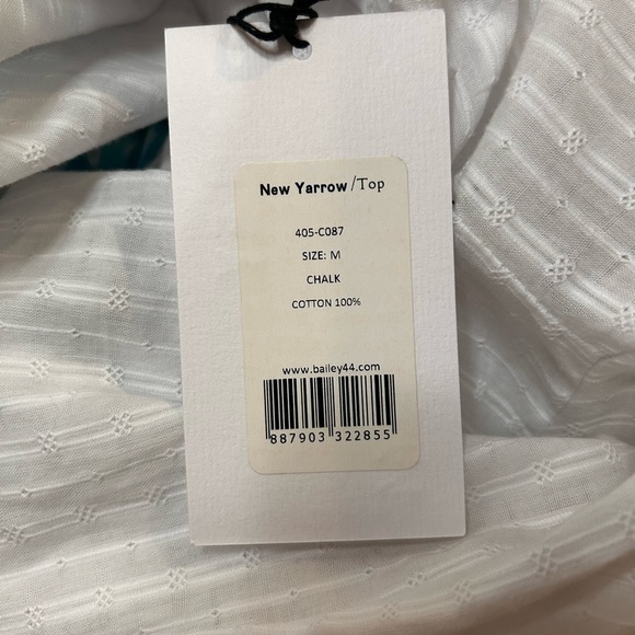 Bailey 44 White Off-Shoulder Blouse with Tie Sleeves - Picture 10 of 16